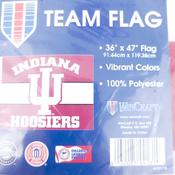 NEW WinCraft IU Indiana University Hoosiers Team Flag 36'x47' Red and White - Picture 1 of 2